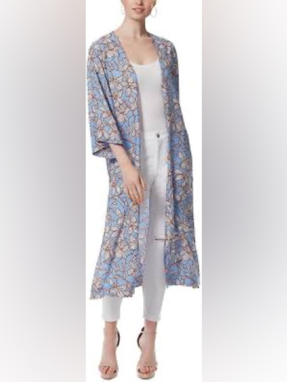 Jessica Simpson Lavender Floral Kimono Cardigan 233